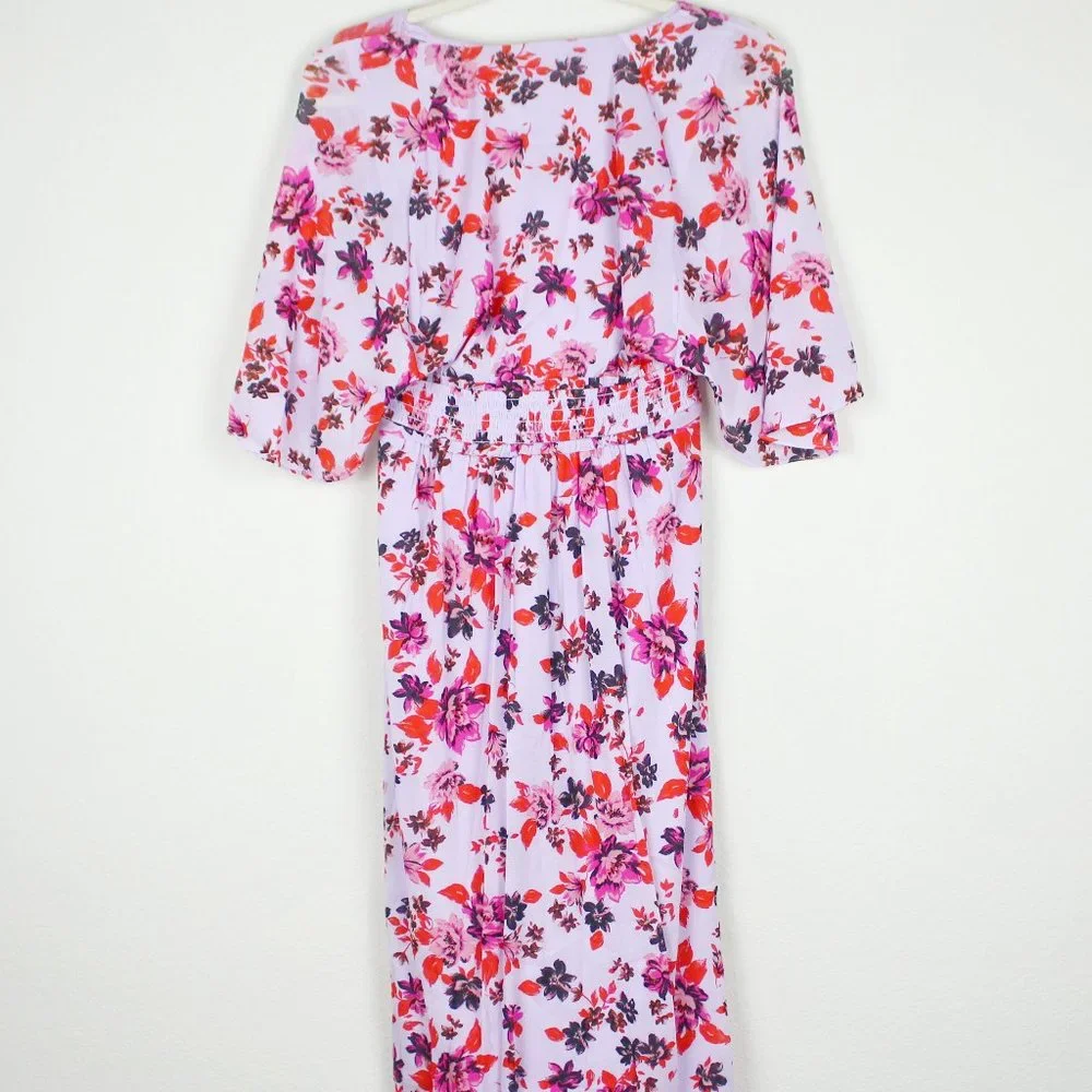 NWT Diane von Furstenberg Flutter Sleeve Dress– Floral Midi for Wedding / Brunch - Picture 8 of 11